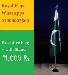 Pakistan flag & company flag pole place on behind the executive chair