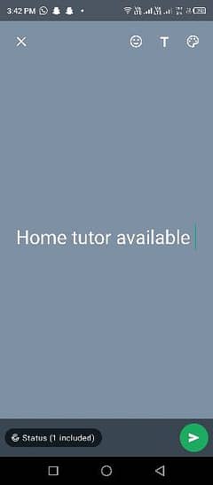 Female home tutor available Class Kg to 8