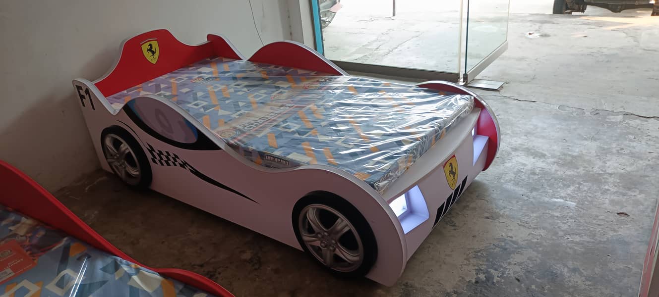 New Style Kids Single Car Bed for Boys Sale in Pakistan 0