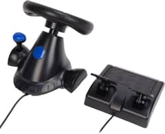 3-in-1 Vibration 180°Rotating Steering Wheel and Floor Pedals For Game