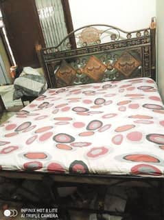 king size double bed, iron bed  Without matress