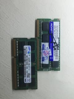 Laptop RAM DDr3 4+4 GB (samsung+adata)
