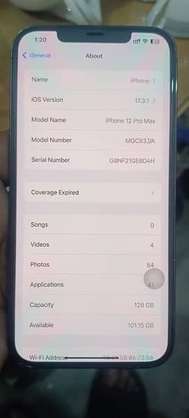 Iphone 12 Pro Max 128GB PTA APPROVED 4