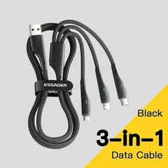Branded 3 in 1 Type-C, microUSB Android and iPhone Cable