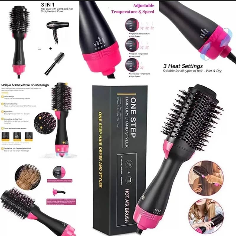 2 In 1 One Step Hair Dryer And Volumizer Warm Air Fast Styling Straigh 1