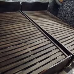 Wooden Bed (2 single bed(