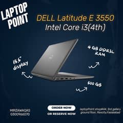 laptop- DELL Latitude E 3550 intel Core i3 (4th gen) -4GB/500GB