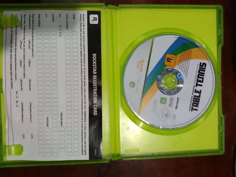 Rockstar Table Tennis disc for Xbox 360. Original. 2