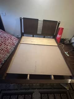 Wooden Bed with Drawers 0