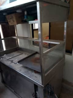 Food stall for sale with 2 fries and brgr stave full steel 03153087464