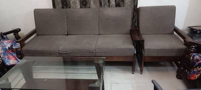Wooden Sofa Set 3 and 1 , 1 seater