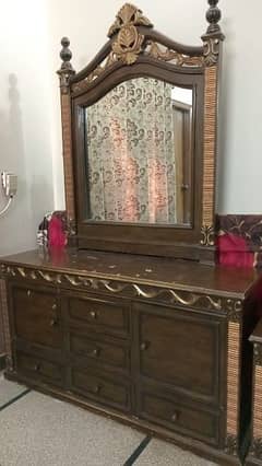 pure wooden polished dressing table