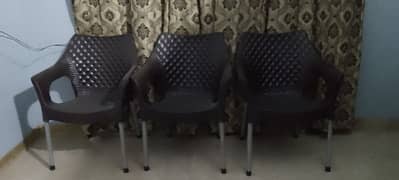 3 chairs with table dining