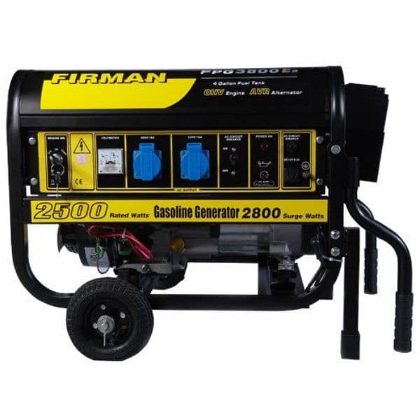 Firman 3000 watts 2.5kva Key start Generator - FPG3800E2R with gas kit 0