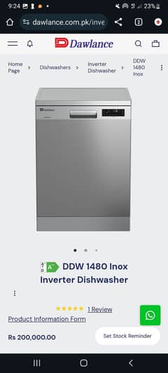 Dawlance dishwasher