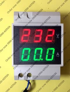 Digital Voltage Ampere Meter DIN-RAIL Double Display Voltmeter |