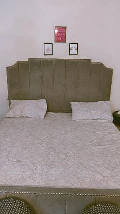 velvet grey king size bed for sale