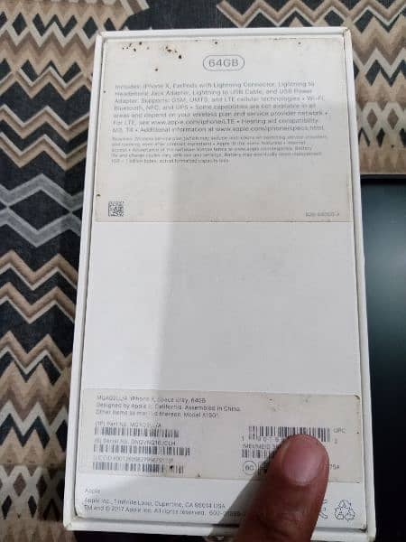 Iphone X 64GB FU non PTA with box 13