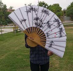 Large Hanging Fan -330$- Chinese Decorative Fan - Antique Folding Fan 0