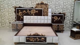 chinioti Antique and rare unique bed set and dressing