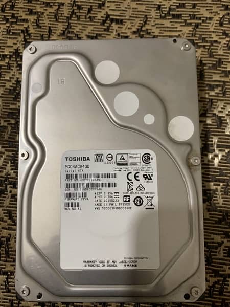 TOSHIBA HARD DRIVE 4TB SATA 0