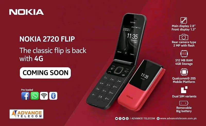 NOKIA 2660 & 2720 FLIP ADVANCE TELECOM 16