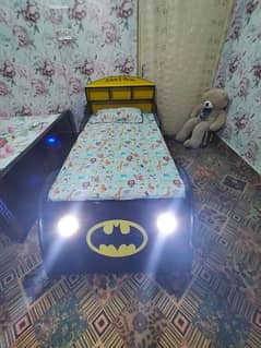 kids car bunk bed with lights