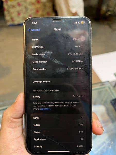 iphone xs max single sim pta approved 64 gb 4