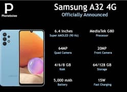 Samsung galaxy a32 with all accessories
