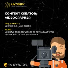 video grapher or content creator