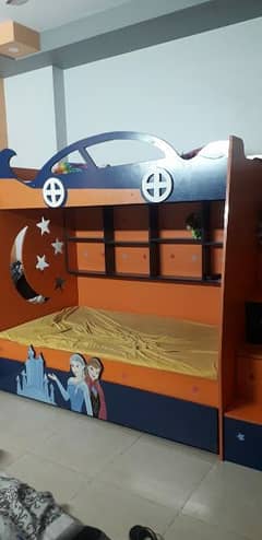car and frozen theme bunk bed