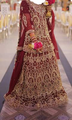 Bridal lehnga with purse and jewellery