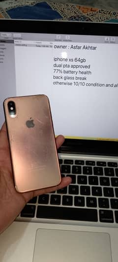 iphone  xs golden 64gb pta approved