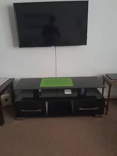 black console for tv