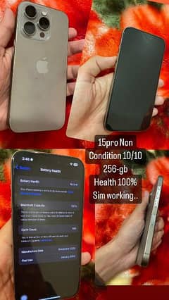 iphone 15pro 256gb non pta natural titanium