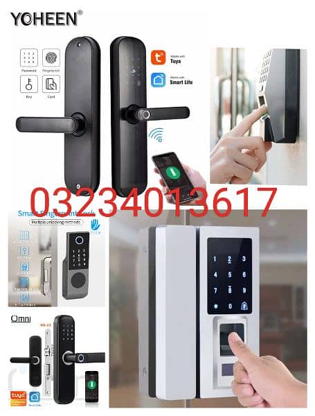 fingerprint smart electric main gate lock/finger access control system 0