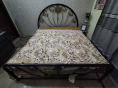 King size iron bed with mattress