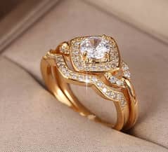 Gold look luxury ring