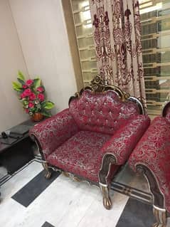 02 sofa set good condition urgent for sale no damage