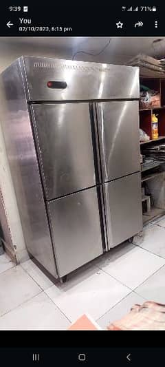 stanless steel fridge, 4 doors