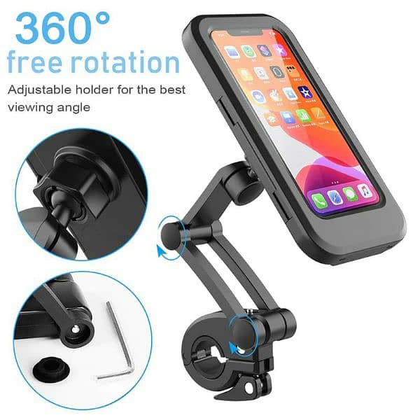 Bicycle Mobile Phone Holder Waterproof Handlebar Magnetic Stand 1