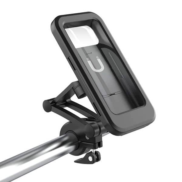 Bicycle Mobile Phone Holder Waterproof Handlebar Magnetic Stand 3