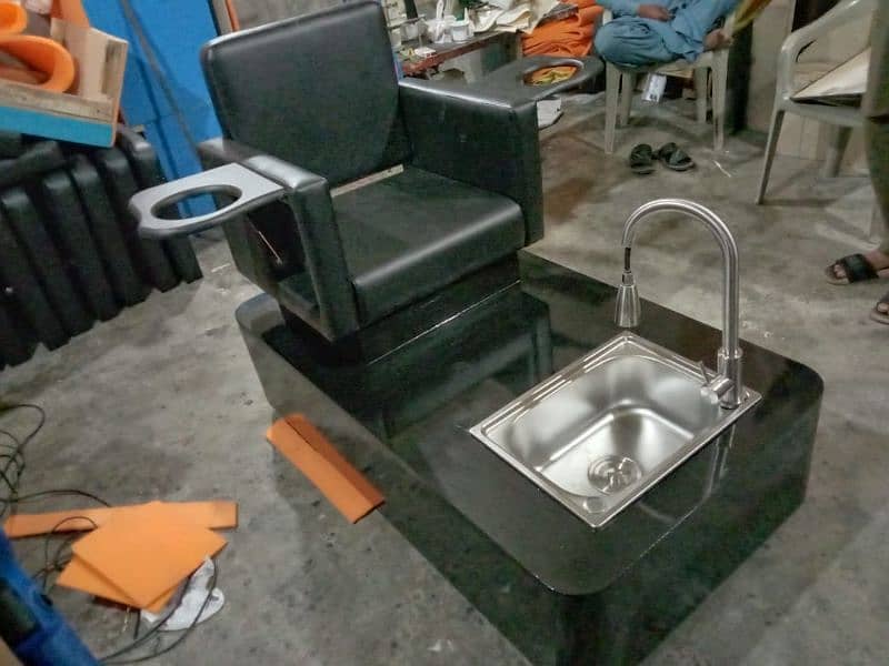 Saloon chairs | shampoo unit | pedicure | saloon trolly 5