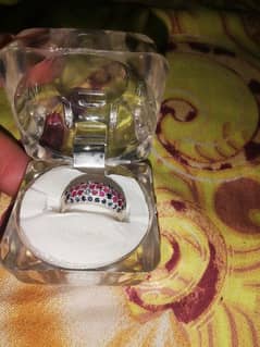 Ruby silver  ring