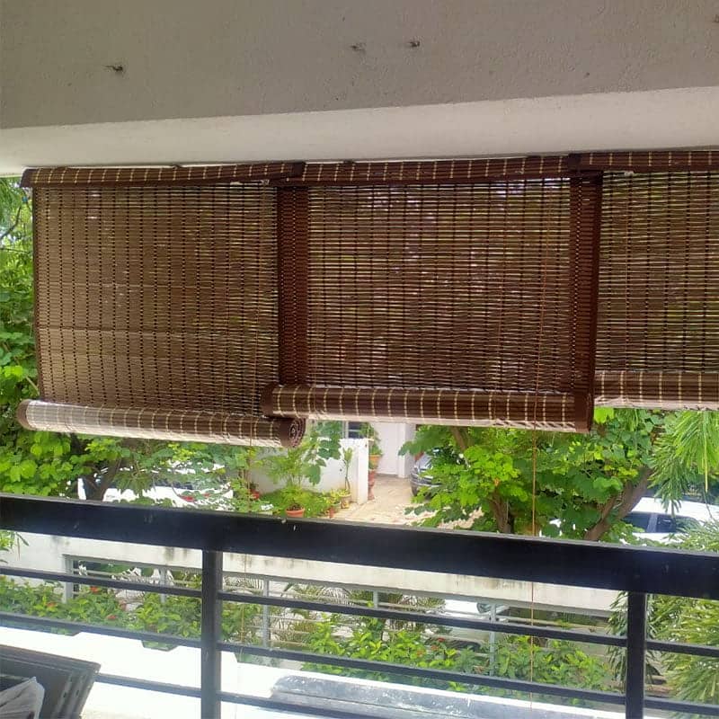 Chick bamboo blind window and green jali tarpal,wooden blinds,bamboo 18