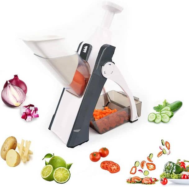 4 In 1 Mandoline Adjustable Vegetable & Fruit Spring Slicer Cutter 1