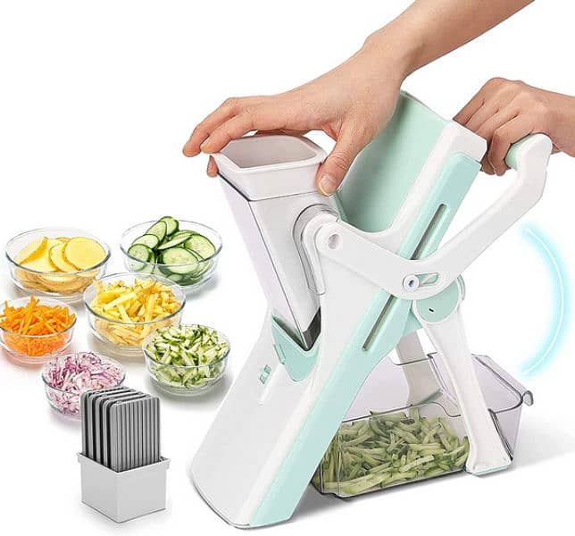 4 In 1 Mandoline Adjustable Vegetable & Fruit Spring Slicer Cutter 2