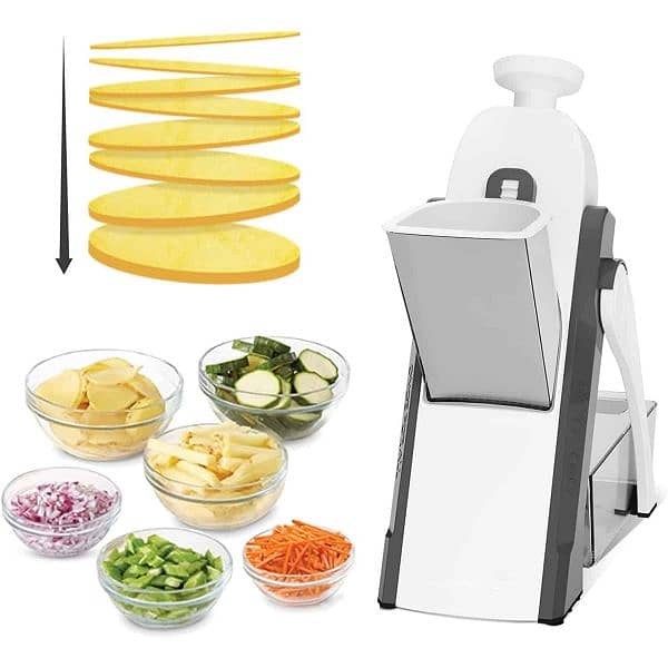 4 In 1 Mandoline Adjustable Vegetable & Fruit Spring Slicer Cutter 3