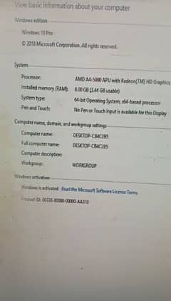 AMD computer for sell screen +CPU