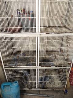 6 portion birds cage